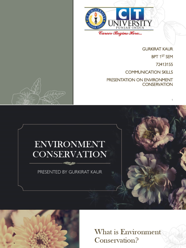 Environment Conservation Presentation | PDF | Natural Environment ...