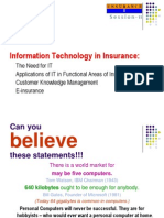 Information Technology in Insurance