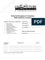 Industrial Equipment Technology Skill Standards Checklist: or Pneumatics