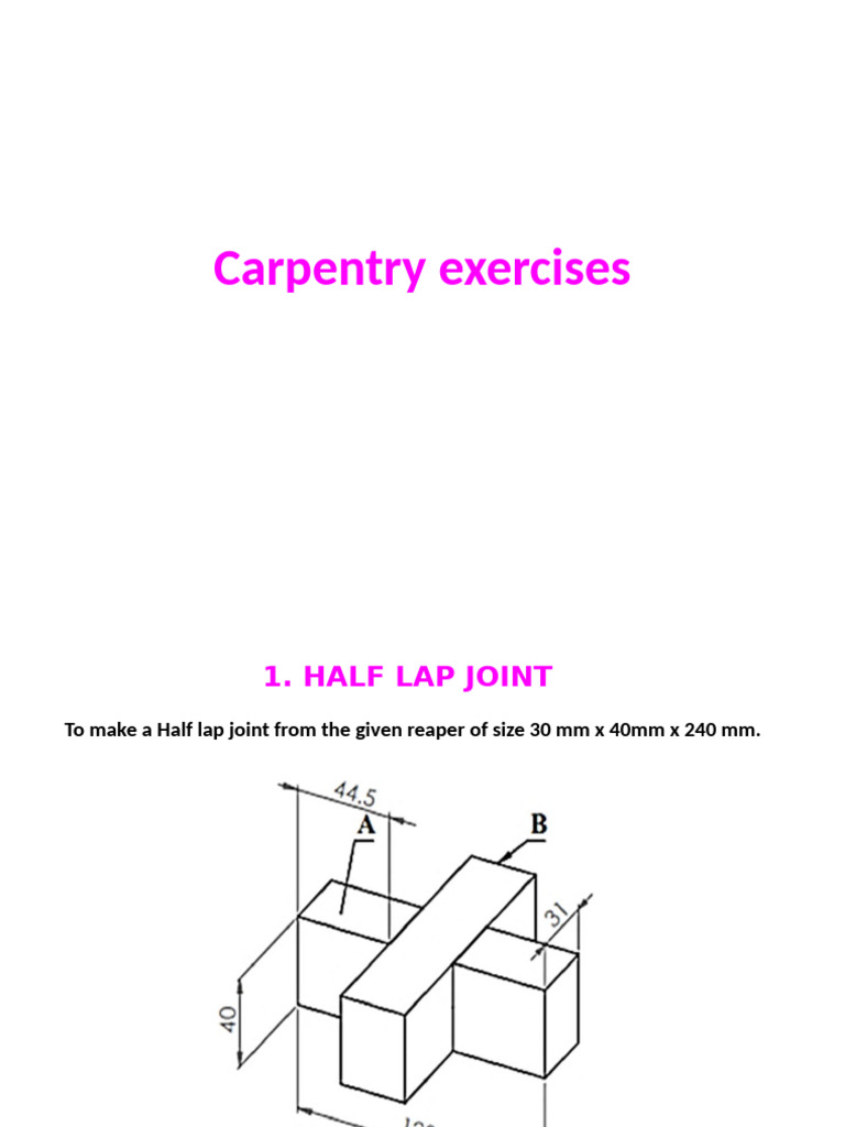 Carpentry Joint Exercises Guide | PDF