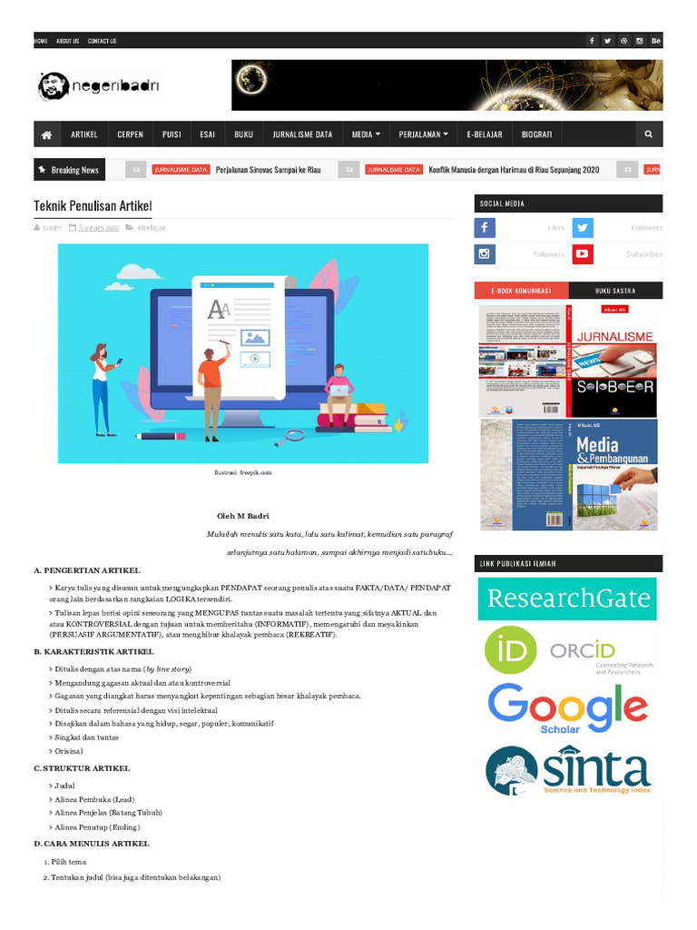 Teknik Penulisan Artikel | PDF