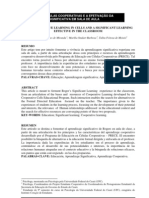 Aprendizagem Cooperativa No PRECE e Na Sala de Aula