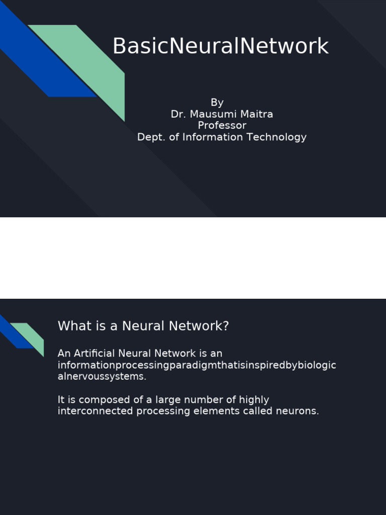 Lecture 14 - Basic Neural Networks | PDF | Artificial Neural Network ...
