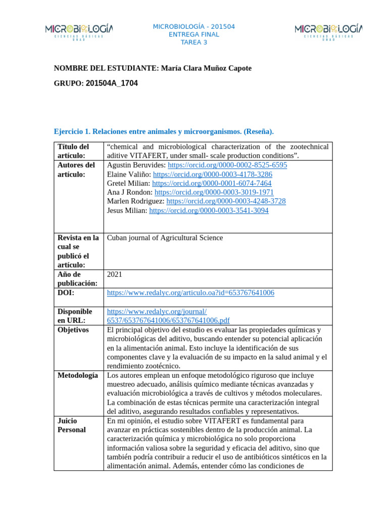 Caracterización Microbiológica de VITAFERT | PDF | Microbiología