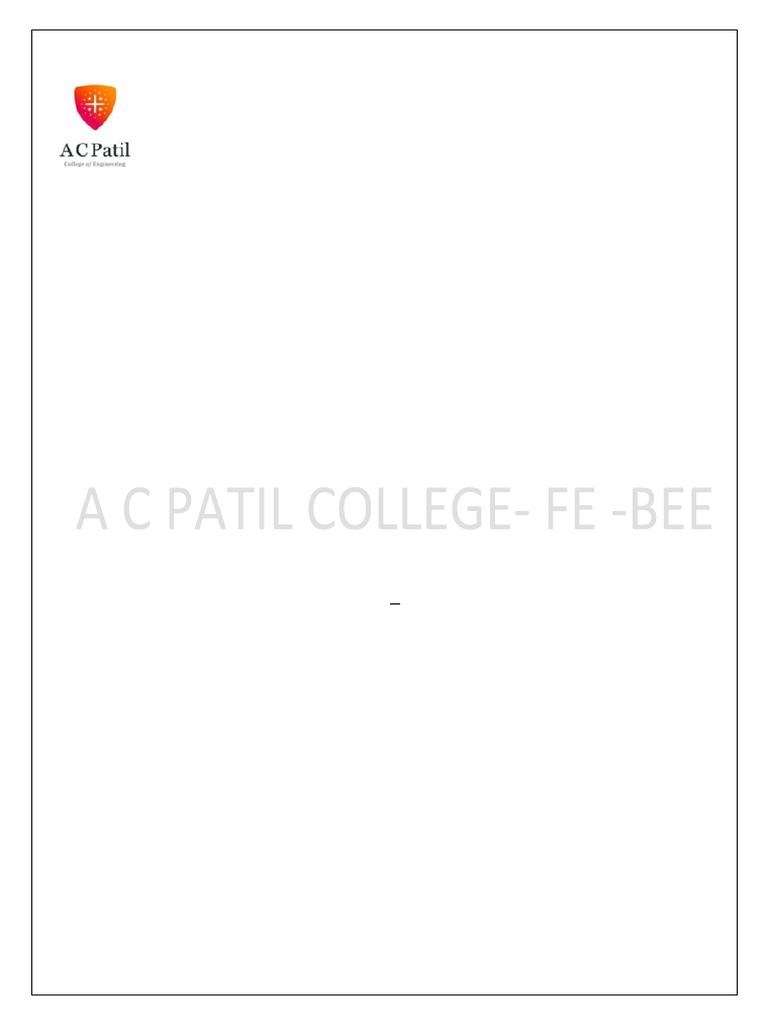BEEE Lab Manual for 1st Year Students | PDF | Resistor | Capacitor