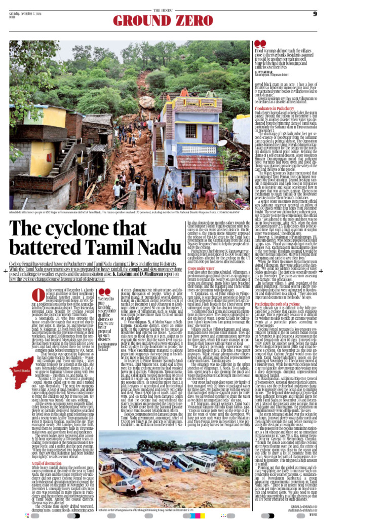 Cyclone Montha: Flood Impact in Tamil Nadu | PDF | Flood | Rain