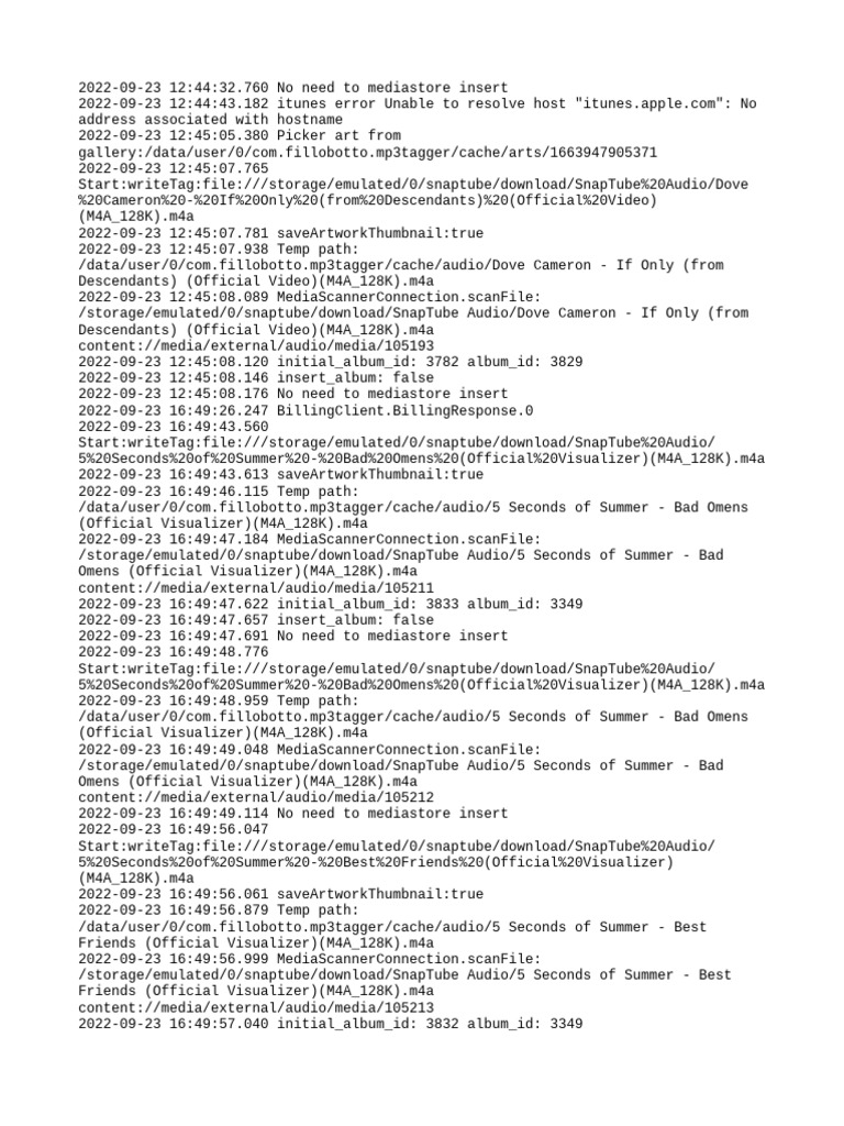 Automatag Media File Processing Logs | PDF