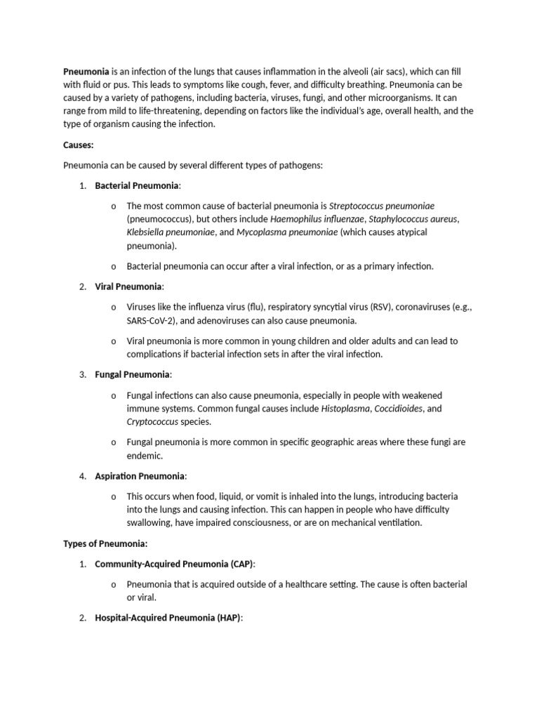 Pneumonia1 | PDF | Pneumonia | Respiratory Diseases