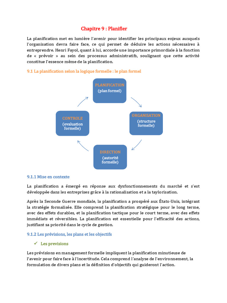 Limites et enjeux de la planification | PDF | Planification | Gestion ...