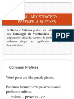 VOCABULARY STRATEGY – PREFIXES  & SUFFIXES (Aula 2)