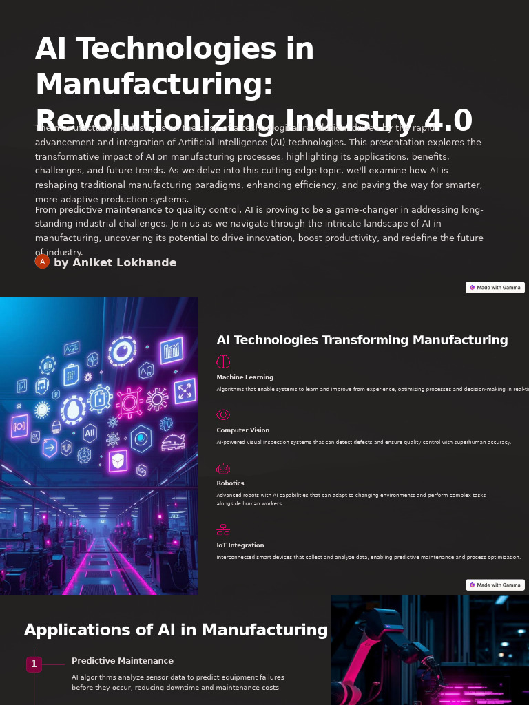 AI Revolution in Manufacturing | PDF | Artificial Intelligence ...