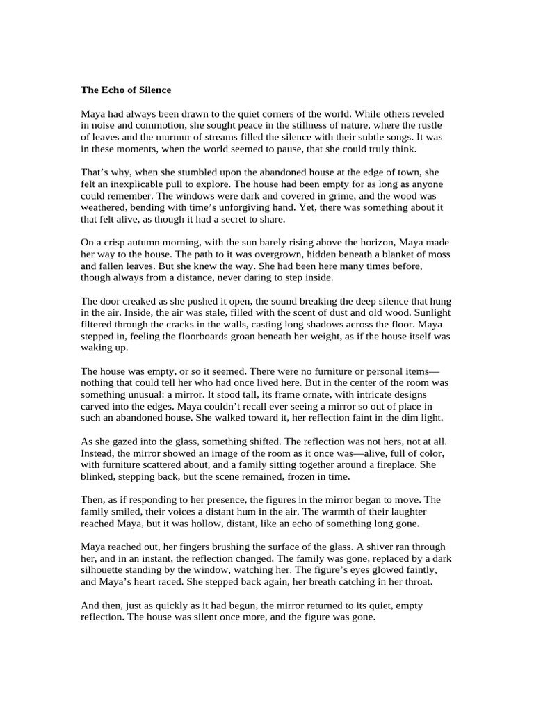 Maya's Echo in the Silent House | PDF | Mirror