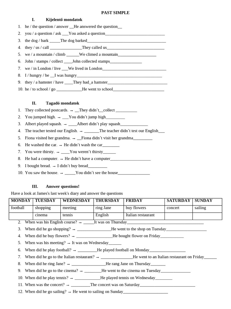 past-simple-2-1 | PDF