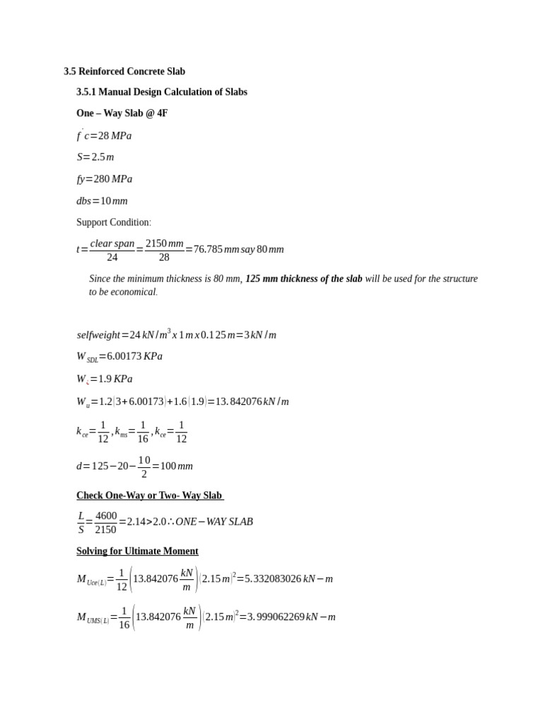 STEEL-Manual-Calculation-of-Slab-with-revision | PDF | Building ...