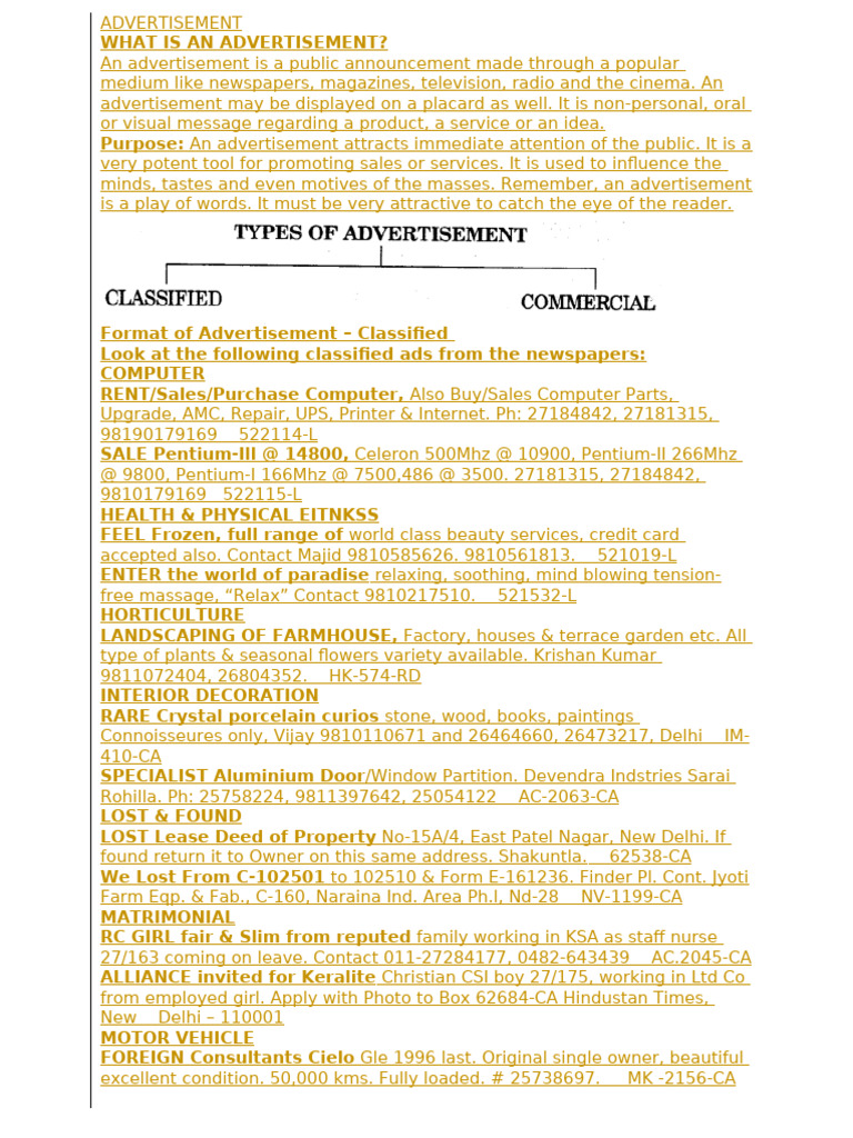 Advertisement Writing Essentials | PDF | Advertising