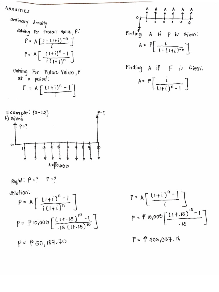 Annuity Lecture Notes | PDF