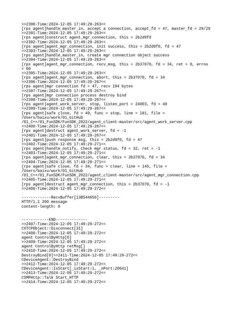 RPS Agent Connection Logs Analysis | PDF
