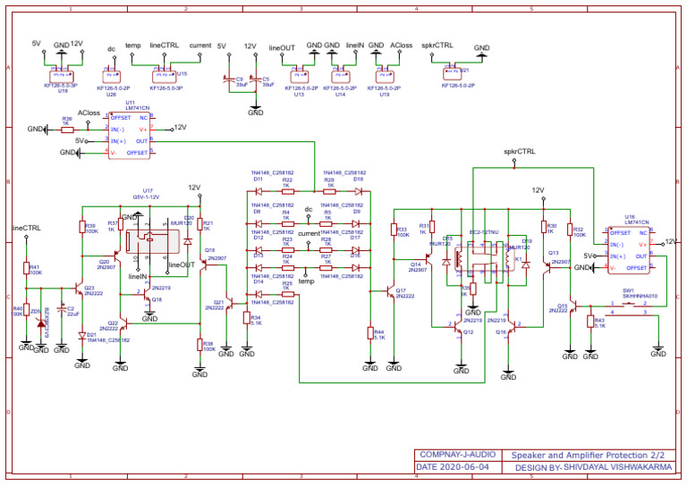 Speaker and Amplifier Protection Circuit | PDF