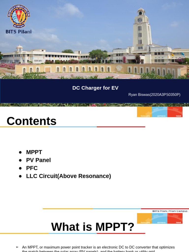 DC Charger for EV: MPPT, PFC, LLC | PDF | Resonance | Direct Current