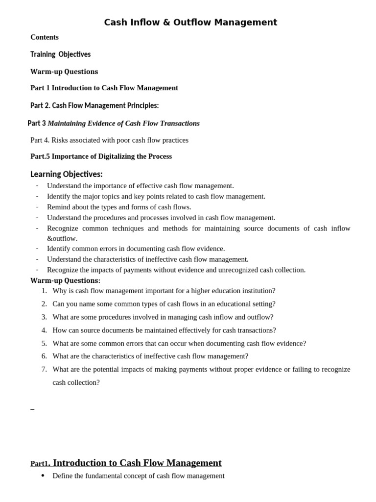 Part 2 | PDF | Internal Control | Cash