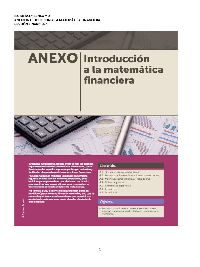Introducción A La Matematica Financiera | PDF
