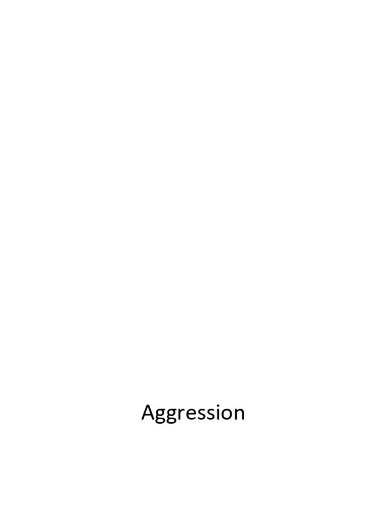 Aggression 1 Module5 Pdf Aggression Behavioural Sciences