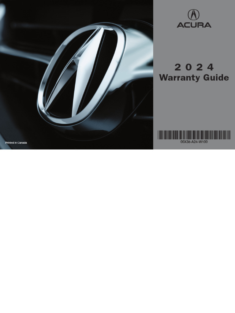 2024 Acura Warranty Guide - 00X38-A24-W100-E | PDF | Anti Lock Braking ...