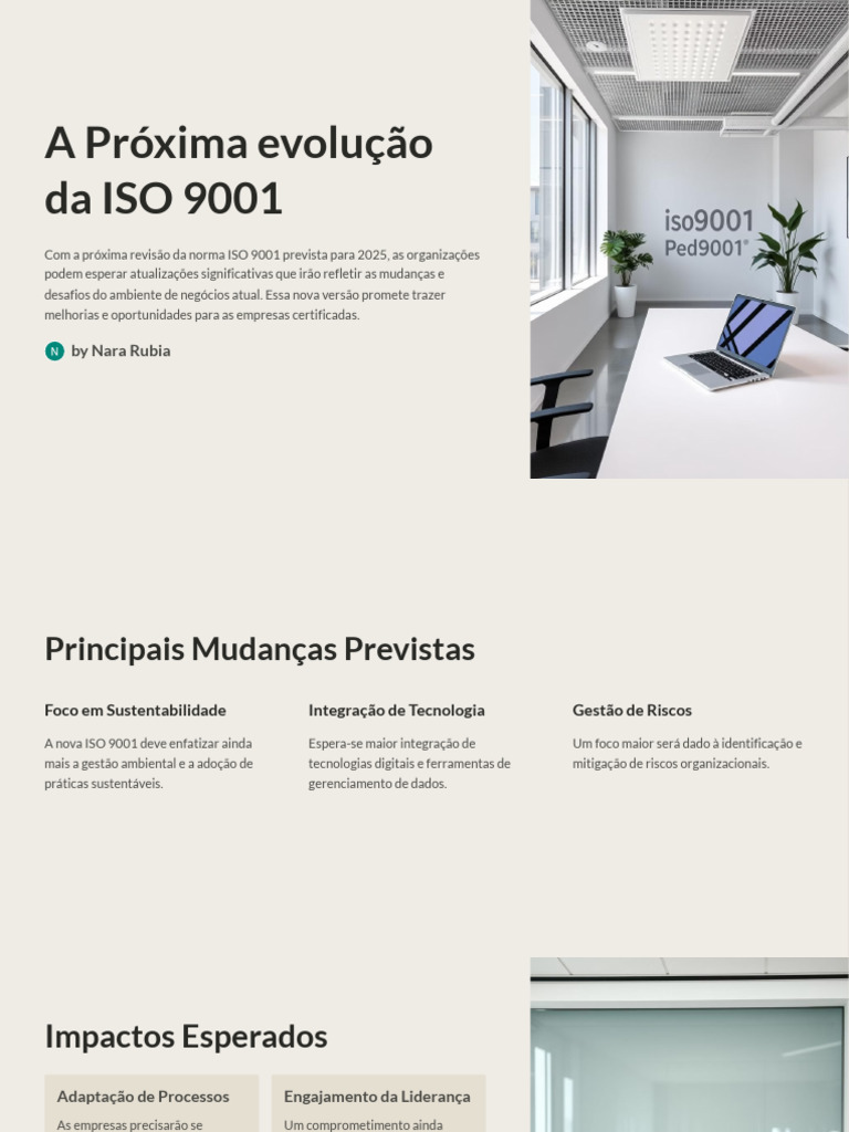 Evolução da ISO 9001: Mudanças em 2025 | PDF | ISO 9000 | Business