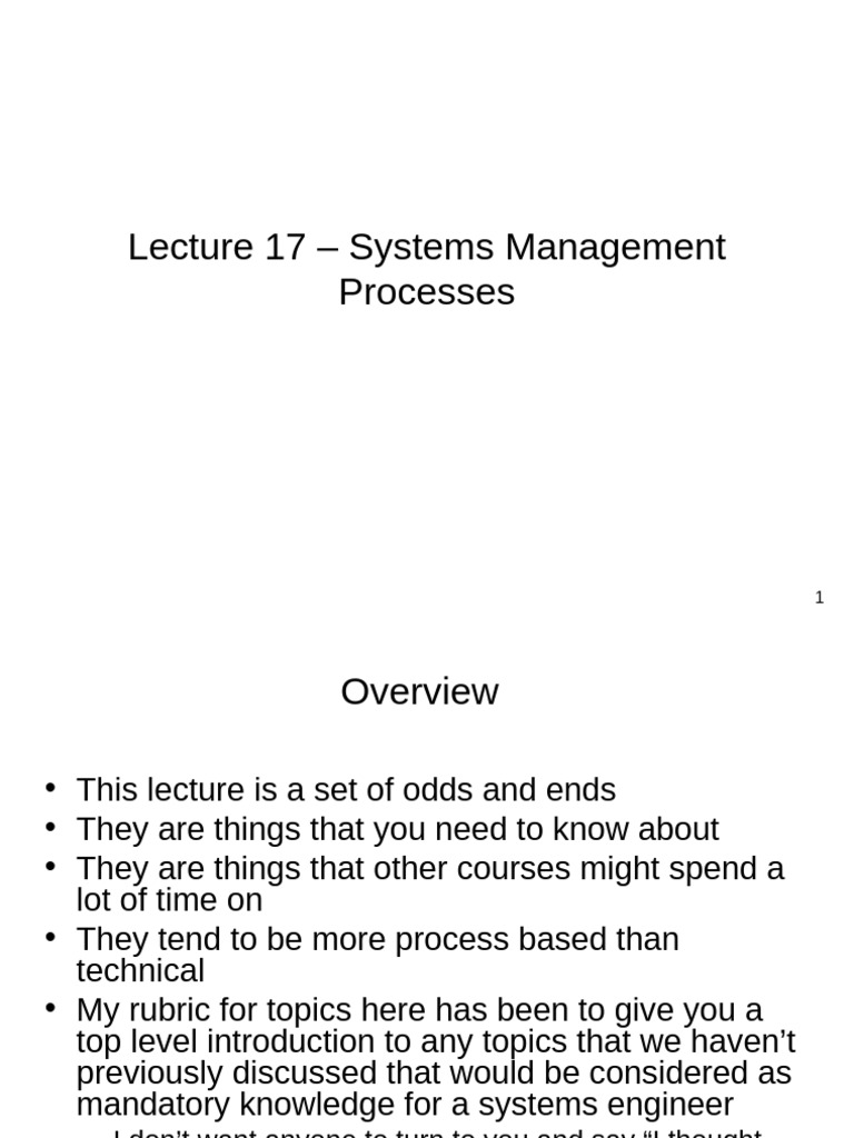 Systems Engineering Management Essentials | PDF | Risk | Systems ...