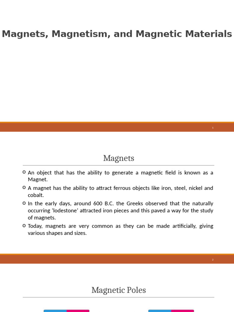 Lecture 01 Magnetism and Magnetic Materials | PDF | Magnetism ...