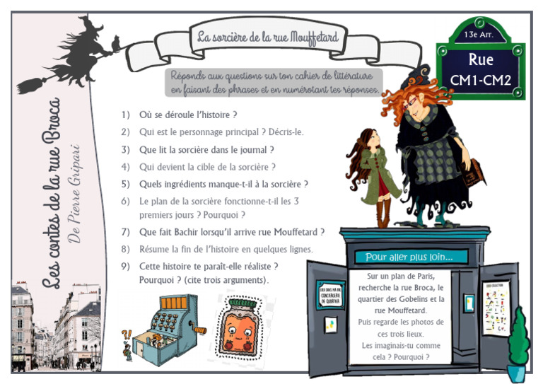 Questionnaire sur la Sorcière de la Rue Mouffetard | PDF