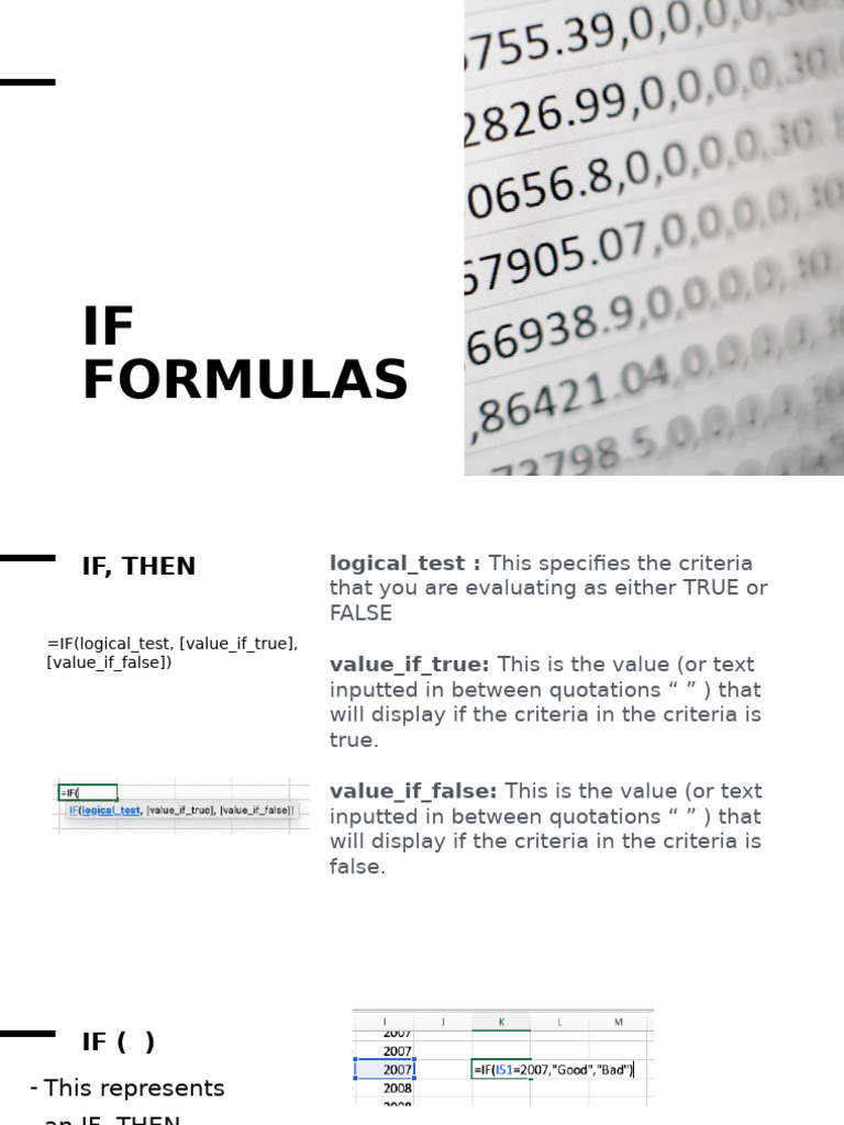 If Formulas | PDF | Function (Mathematics) | Computer Programming