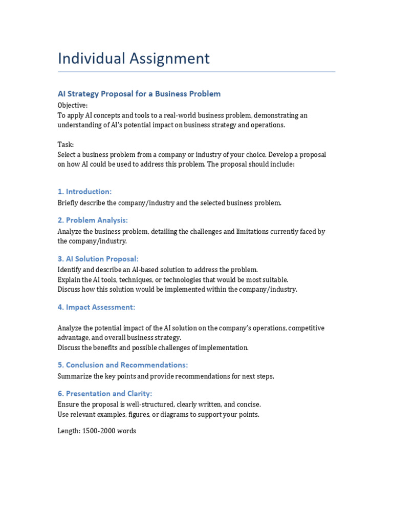 Individual Assignment AI | PDF