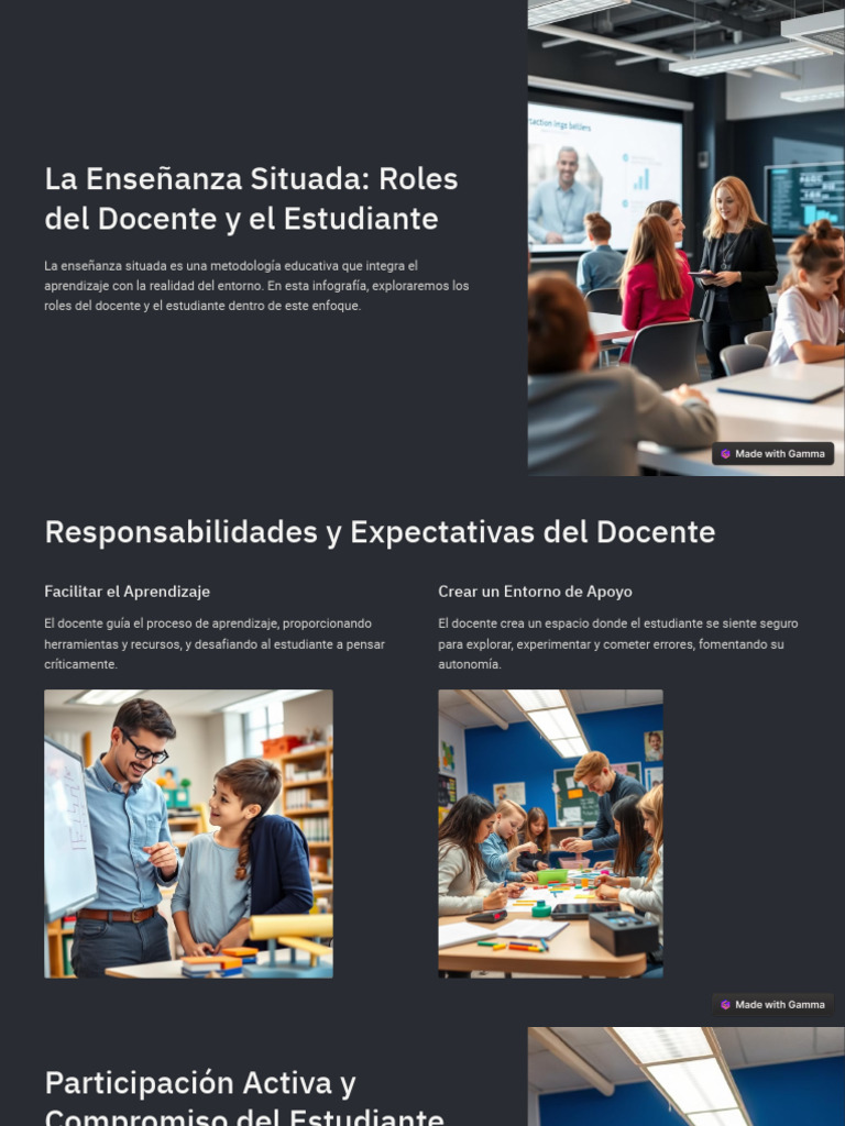 Roles del Docente y Estudiante en la Enseñanza Situada | PDF