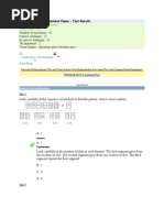 You Got of Possible Points. Your Score: %: Cognizant (CTS) Placement Paper - Test Results