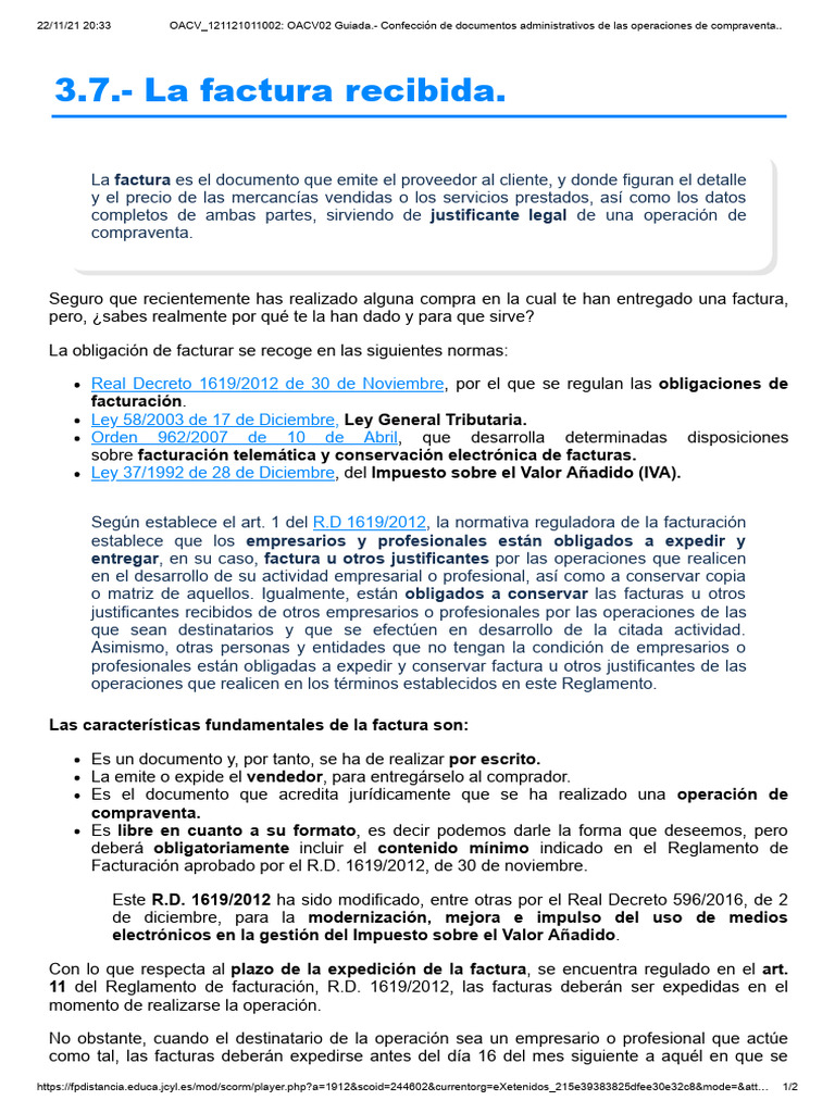 Factura Recibida | PDF | Factura