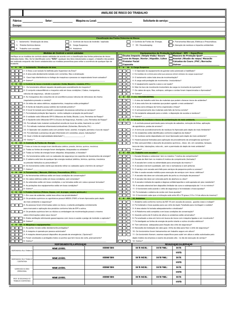Art - Análise de Risco Do Trabalho | PDF