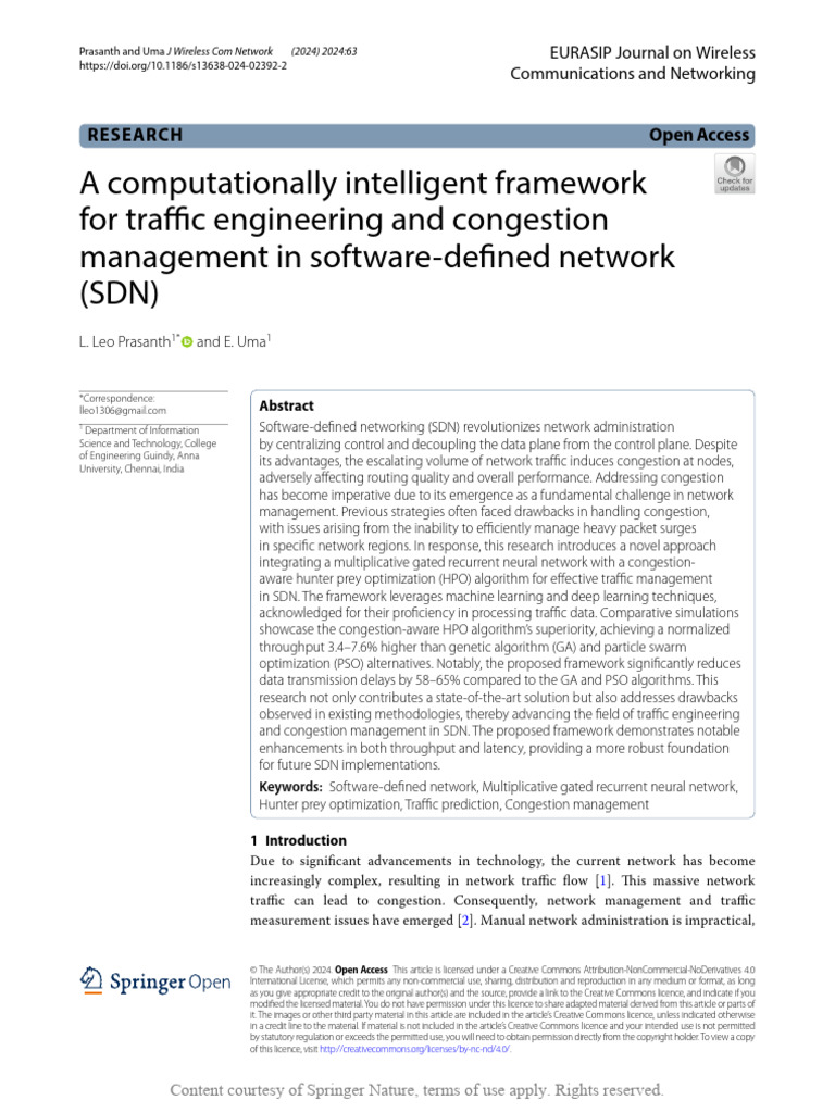 A Computationally Intelligent Framework For Traffi | PDF | Computer ...