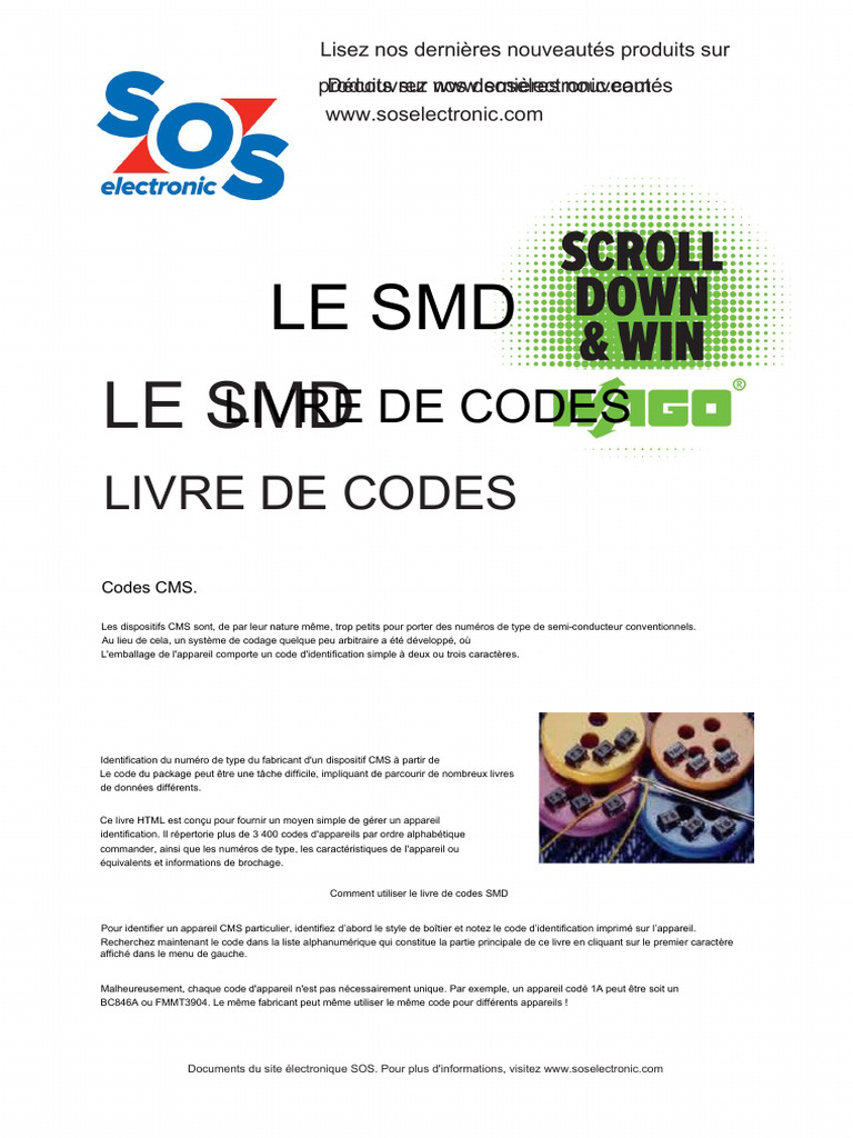 Guide des codes SMD pour appareils CMS | PDF | Transistor | Transistor ...