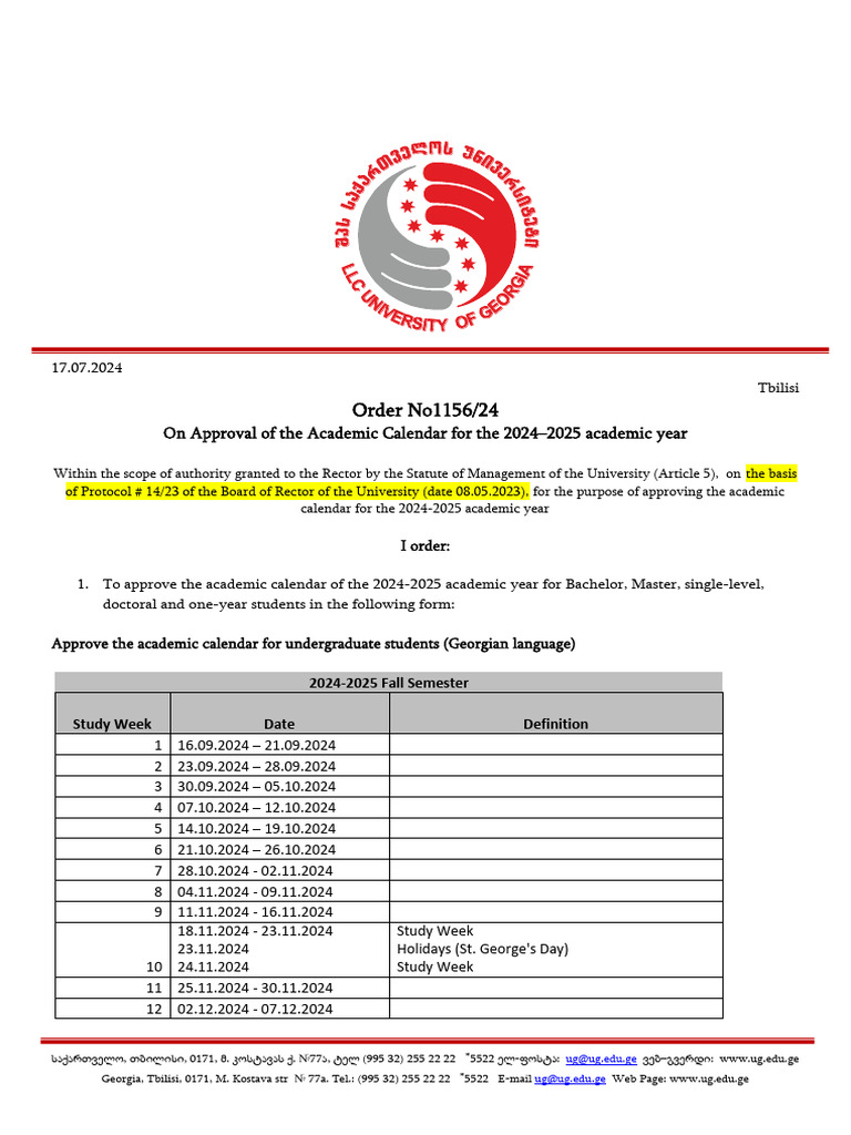 Academic Calendar 2024-2025 Approval | PDF | Academic Term | Academia