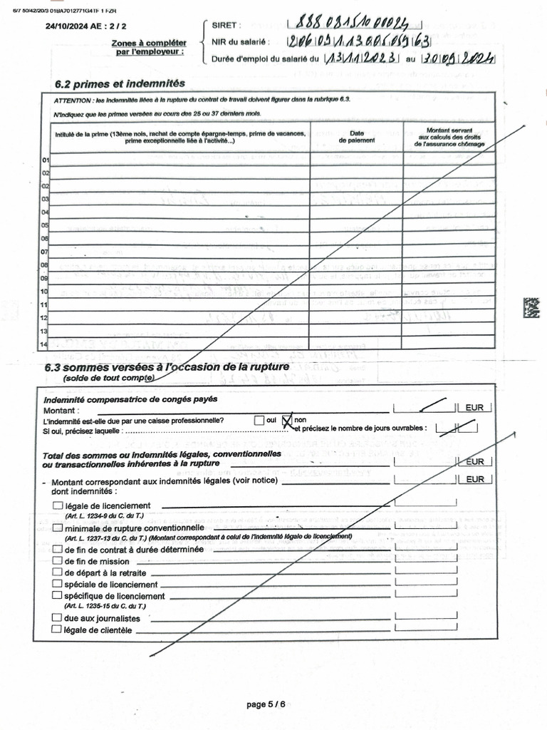 Attestation Employeur 5 | PDF