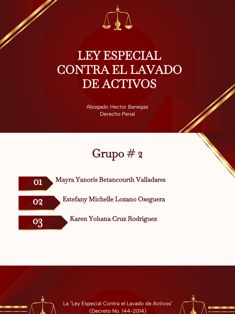 Ley Contra el Lavado de Activos | PDF | Lavado de dinero | Multa (pena)