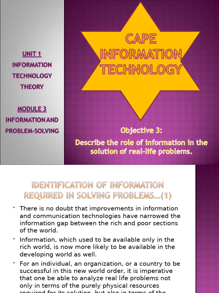 INformation Unit 1 Module 1 | PDF | Information