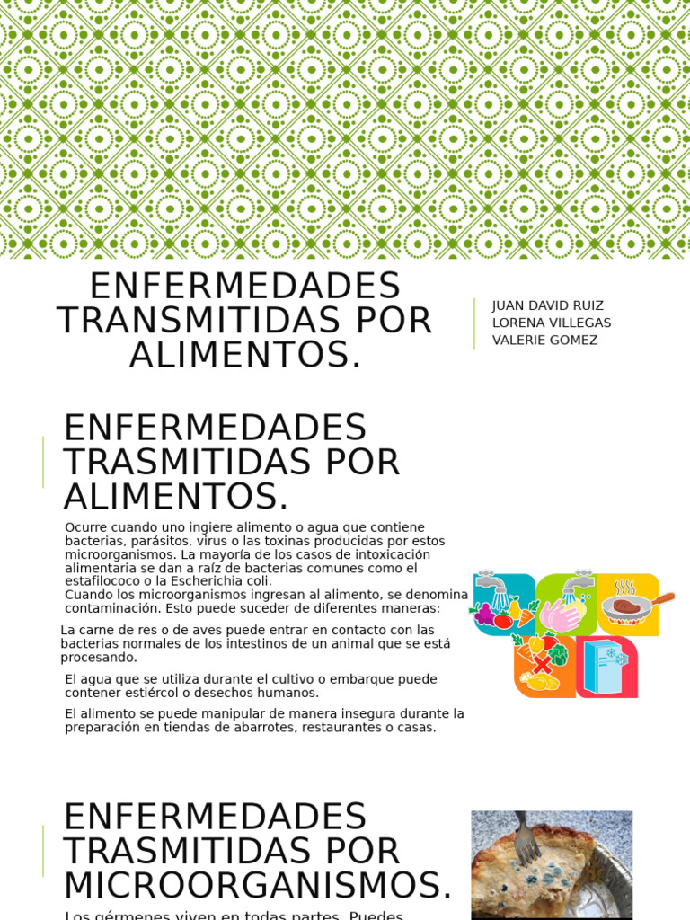 Enfermedades Transmitidas Por Alimentos | PDF | Patógeno | Alimentos