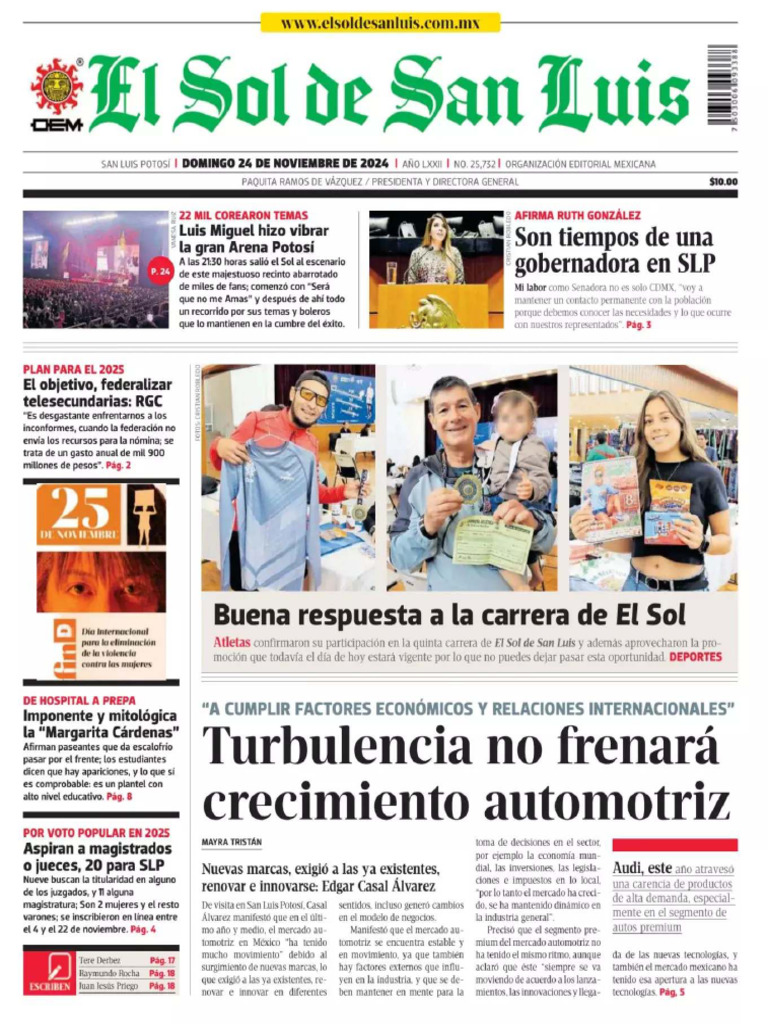 El Sol de San Luis 24 Nov 2024 | PDF