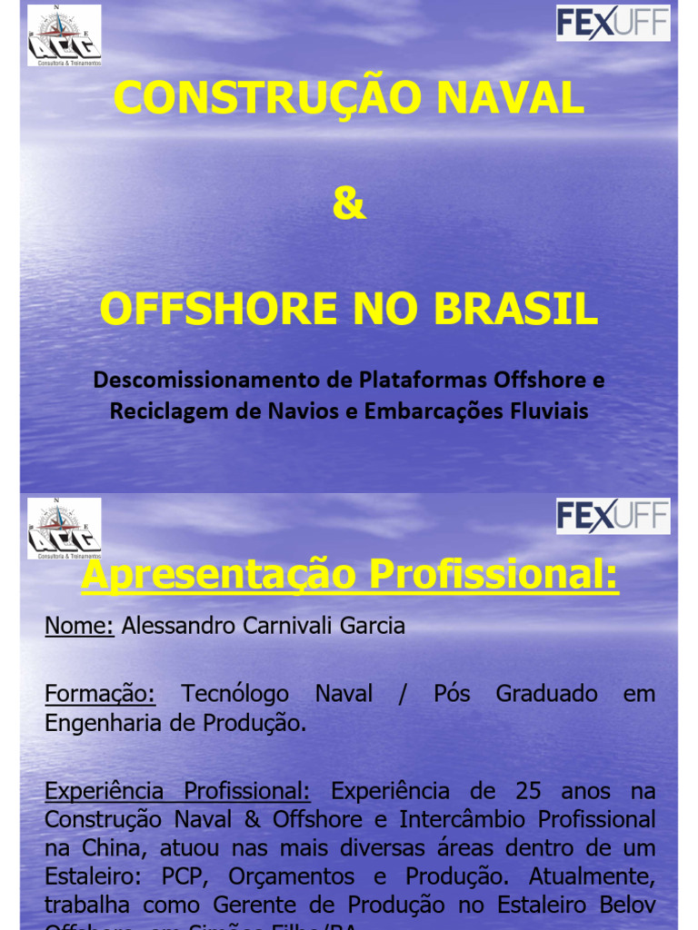 Palestra Construção Naval & Offshore - Fexuff | PDF | Ultrassom