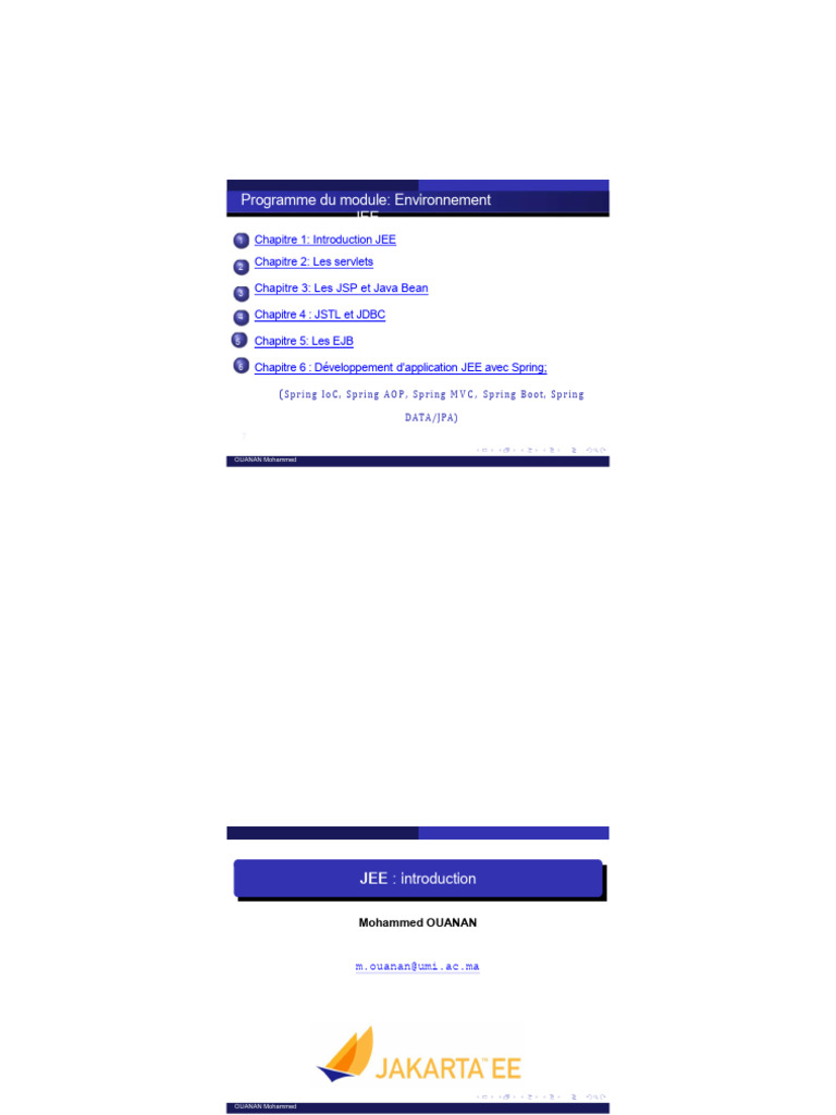 Introduction à Jakarta EE et développement JEE | PDF | Java (Langage de ...