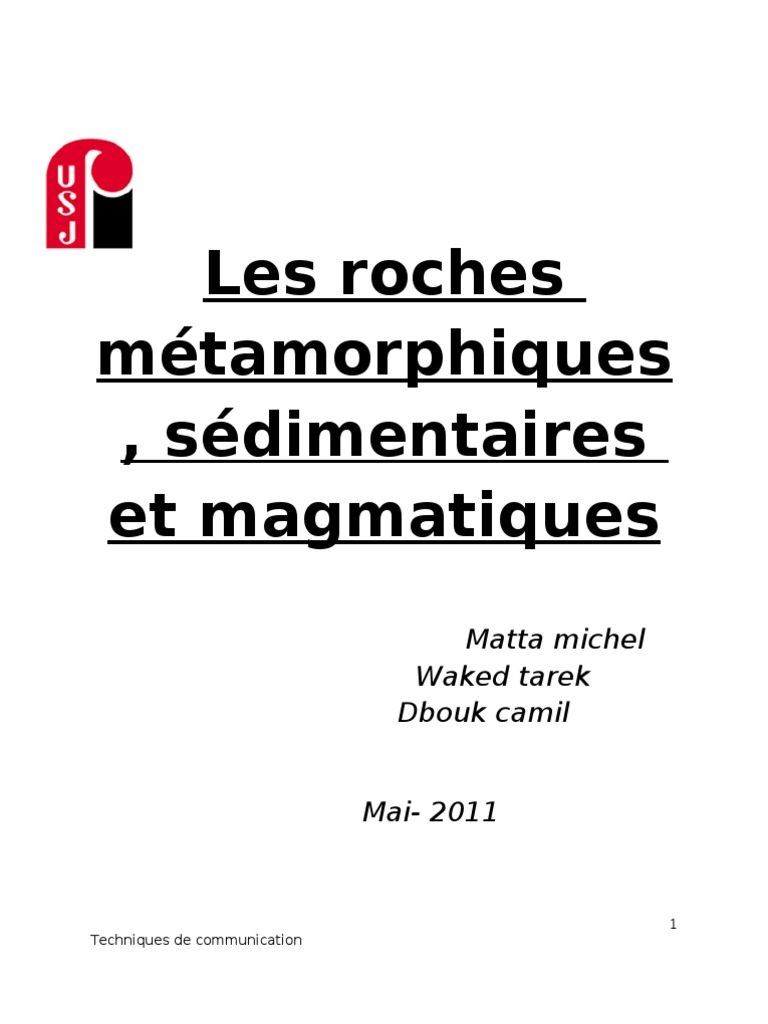 Classification des roches sédimentaires | PDF | Roche magmatique | Roche