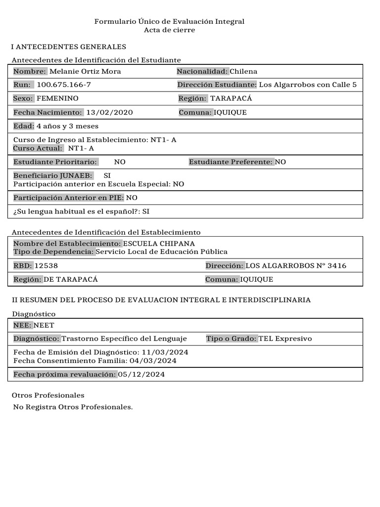 FUDEI MELANIE ORTIZ NT1 | PDF | Aprendizaje | Percepción