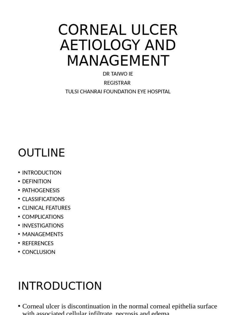 UPDATEDifeCORNEAL ULCER-2-1 | PDF | Cornea | Ophthalmology